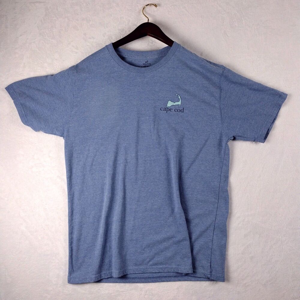 Vintage 90s Single Stitch Cuffy's‎ Cape Cod Shirt Men's XL Cool Blue